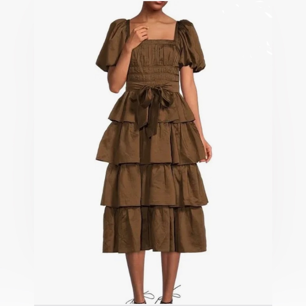Antonio Melani Tiered Puff Sleeve Dress
